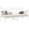 vidaXL Struttura per letto di giorno Bianco 75 x 190 cm Acciaio