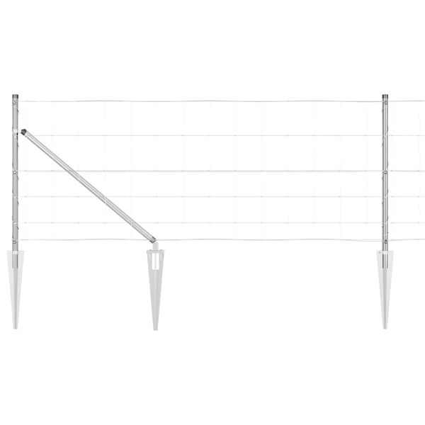 vidaXL Palo della recinzione Zincato 100 x 0,8 m Acciaio