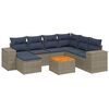 vidaXL Set Divani da Giardino 8 pz con Cuscini Grigio in Polyrattan