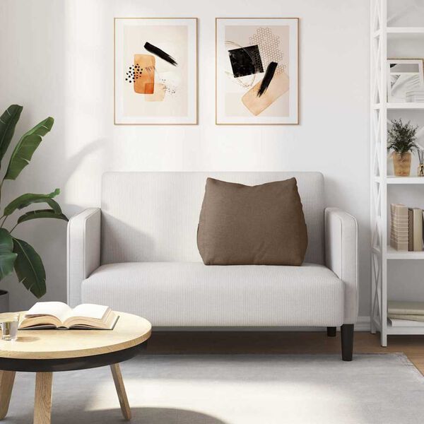 vidaXL Cuscino per Schiena Marrone 60 x 20 x 50 cm Tessuto