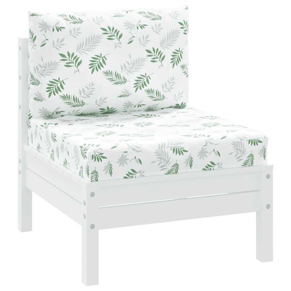 vidaXL Cuscini per Pallet 2 pz Motivo a Foglie in Tessuto Oxford