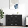 vidaXL Sideboards Corona 2 pcs Rovere Nero 59 x 39 x 80 cm