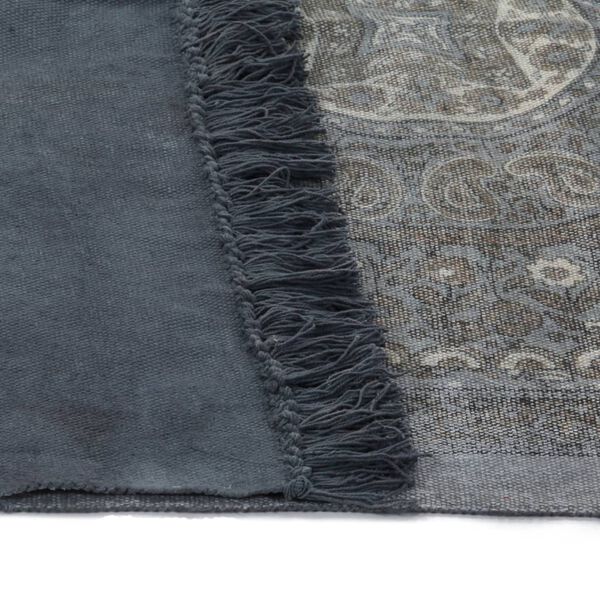 vidaXL Tappeto Kilim in Cotone 160x230 cm con Motivi Grigi