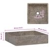 vidaXL Lavandino Grigio 40x40x10 cm in Marmo