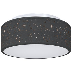 vidaXL Lampada da soffitto Nero 30 x 13.5 cm Tessuto