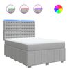 vidaXL Giroletto a Molle con Materasso Grigio Chiaro 140x200cm Tessuto