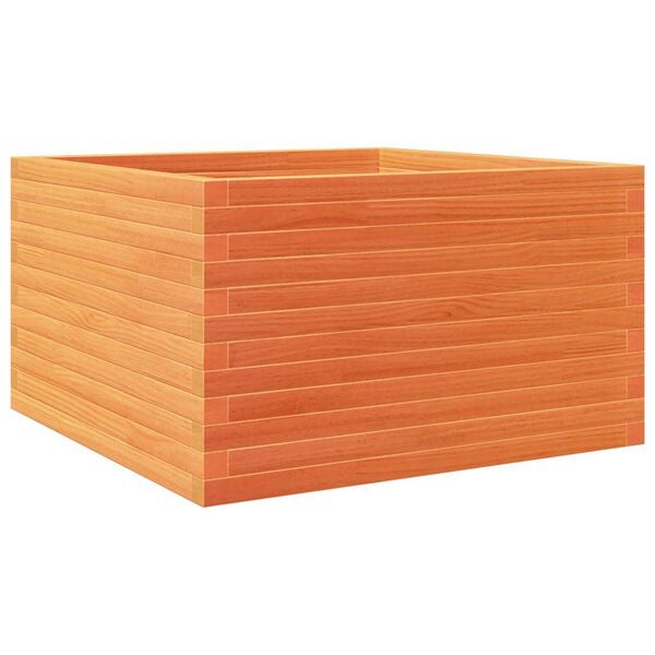 vidaXL Fioriera Giardino Marrone Cera 80x80x46 cm Legno Massello Pino