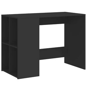 vidaXL Scrivania Nera 102x50x75 cm in Legno Multistrato