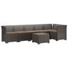 vidaXL Divano da Giardino 6 Posti con Cuscini Aspetto Rattan PP
