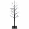 vidaXL Albero di Natale a betulla Nero 120 cm Acciaio 279 LED