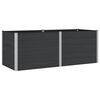 vidaXL Letto rialzato da giardino Nero 250 x 100 x 91 cm alluminio
