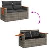 vidaXL Set Divani da Giardino 11 pz con Cuscini in Polyrattan Grigio