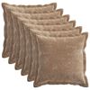 vidaXL Federa 6 pz HOUTEN Marrone 40 x 40 cm Tessuto Chenille