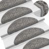 vidaXL Tappetini per scale 10 pz 56x17x3 cm Grigio Semicircolari