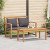 vidaXL Panchina da giardino Naturale 110 x 64 x 76.5 cm