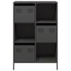 vidaXL Credenza Nera 68x39x103,5 cm in Acciaio
