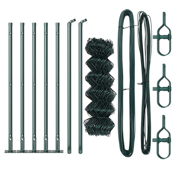 vidaXL Palo della recinzione Verde 10 x 0,4 m (maglia 40 x 40 mm)