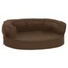 vidaXL Materasso Ergonomico per Cani 60x42 cm Effetto Lino Marrone