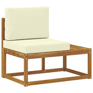 vidaXL Divano da Esterno con cuscino Naturale 91 x 63 x 73 cm
