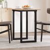 vidaXL Tavolo da Pranzo Telaio a O 80x50x75 cm Legno Pino e Acciaio