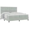 vidaXL Letto a molle con materasso Grigio chiaro 200 x 200 cm Velluto