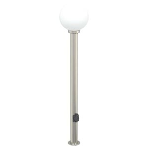 vidaXL Lampada a paletto con presa elettrica 120 cm Acciaio Inox IP44