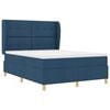 vidaXL Letto a molle con materasso Blu 190 x 140 cm Tessuto
