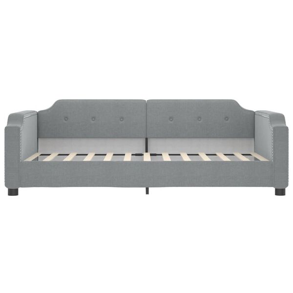 vidaXL Divano Letto con Materasso Grigio Chiaro 100x200 cm in Tessuto