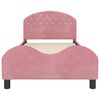 vidaXL Struttura letto bambini con testata Rosa 90 x 200 cm Velluto