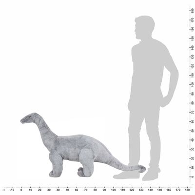 vidaXL Dinosauro Brachiosaurus in Peluche in Piedi Grigio XXL