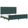 vidaXL Letto a molle con testiera Verde Scuro 200 x 200 cm Velluto