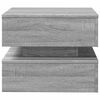vidaXL Tavolino da Salotto con Luci LED Grigio Sonoma 50x50x40 cm