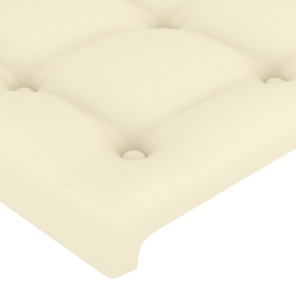 vidaXL Testiera Crema 200x5x118/128 cm Similpelle