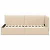 vidaXL Cornice del letto ad angolo Crema 90 x 190 cm Tessuto