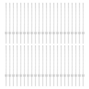 vidaXL Palo per recinzione interrato 44 pcs Argento 120 cm