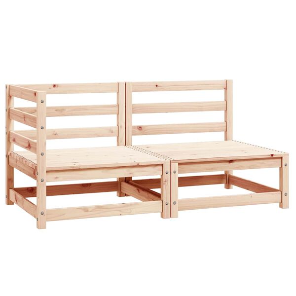 vidaXL Set Salotto da Giardino 2 pz in Legno Massello di Pino