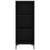 vidaXL Credenza Nera 34,5x34x180 cm in Legno Multistrato