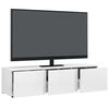 vidaXL Mobile Porta TV Bianco Lucido 120x34x30 cm in Legno Multistrato