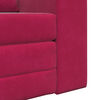 vidaXL Divano letto Rosso Vino 98 x 71 x 83 cm Velluto