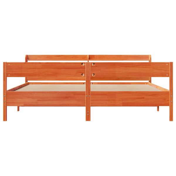 vidaXL Letto senza Materasso Marrone Cera 180x200 cm in Legno di Pino