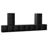 vidaXL Set Mobili TV 5 pz Grigio Lucido in Legno Multistrato