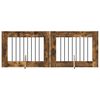 vidaXL Cancello per cani con supporti 2 pcs Rovere Fumo 80 x 60 cm