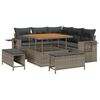 vidaXL Set Divano da Giardino con cuscino 8 pcs Grigio polyrattan