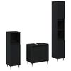 vidaXL Set di Mobili da Bagno 3 pcs Rovere Nero 30 x 30 x 190 cm