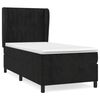 vidaXL Giroletto a Molle con Materasso Nero 80x200 cm in Velluto