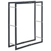 vidaXL Rastrelliera per Legna da Ardere Nera 80x25x100 cm in Acciaio