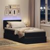 vidaXL Letto con contenitore e LED con led Nero 100 x 200 cm Velluto