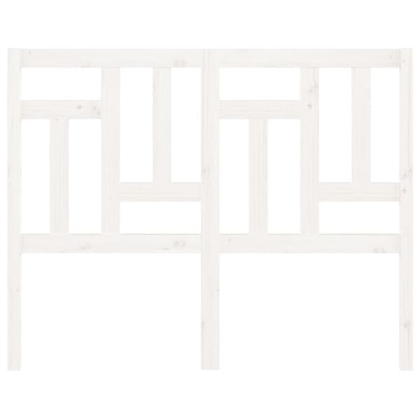 vidaXL Testiera per Letto Bianca 145,5x4x100 cm Legno Massello di Pino