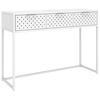 vidaXL Tavolo Consolle Bianco 106x35x75 cm in Acciaio