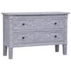 vidaXL Credenza con 2 Cassetti 90x30x60 cm in Legno Massello di Mogano